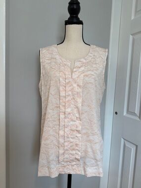 Calvin Klein Light Pink Sleeveless Pleated Front Camisole